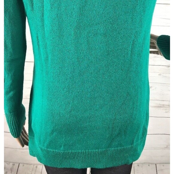 Copper Key Mustache Sweater Small Dark Teal Green 100% Cotton Funny Design - Picture 11 of 12